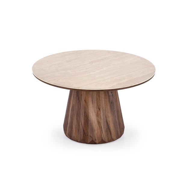 DIAVOLA c.table travertine / walnut