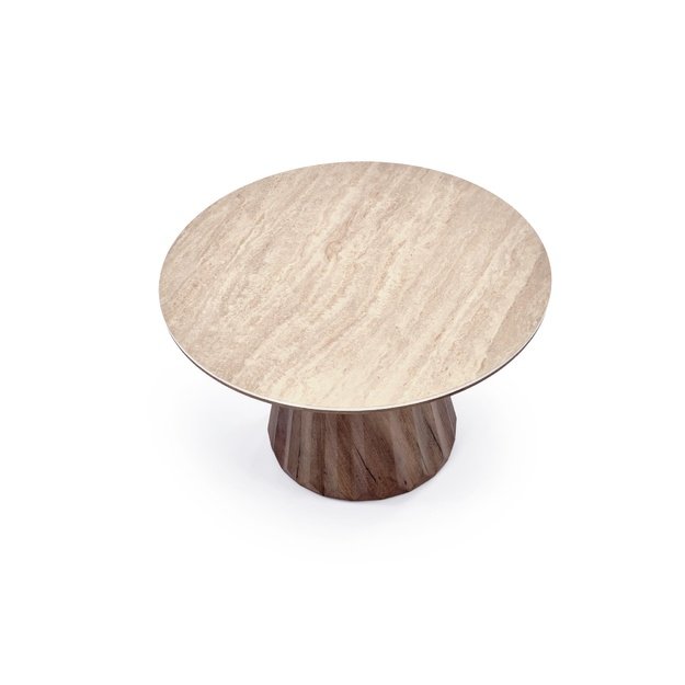 DIAVOLA c.table travertine / walnut