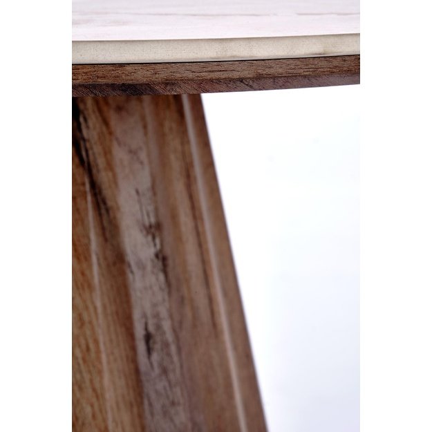 DIAVOLA c.table travertine / walnut