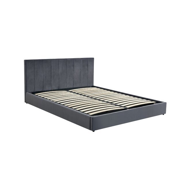 KATARINA bed with bedding container, grey 3