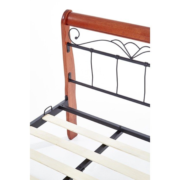 VERONICA bed 90 cm color: ant. cherry/black 1