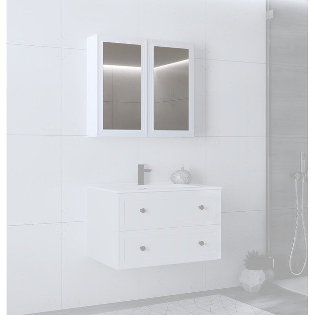 mirror cabinet, TORETO SLU-80, white
