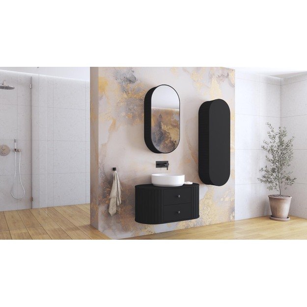 mirror cabinet, VENEZIA SLU, black matt 4