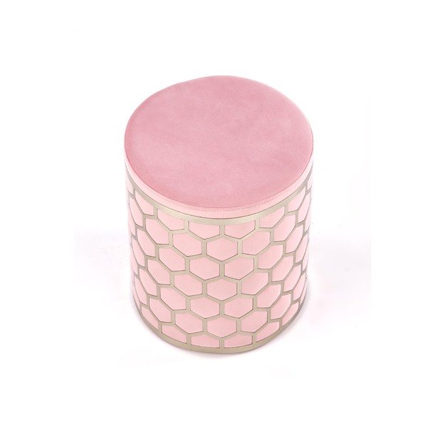 AQUA pouffe color: light pink, silver 4