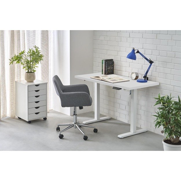 B/54 desk with adjustable height, top - white, frame - white  8