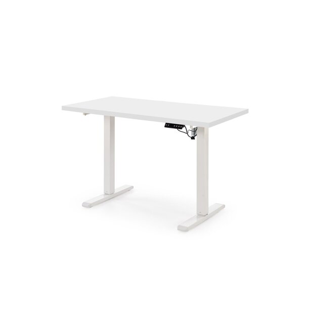 B/54 desk with adjustable height, top - white, frame - white 