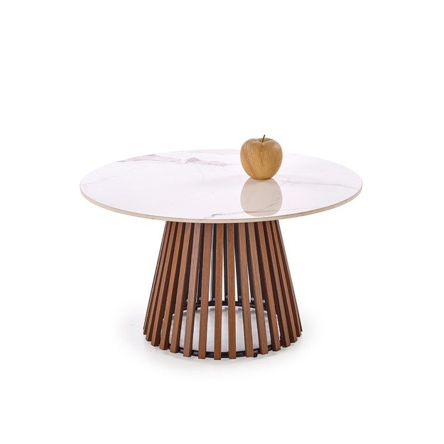 CARINA  c.table beige marble / walnut