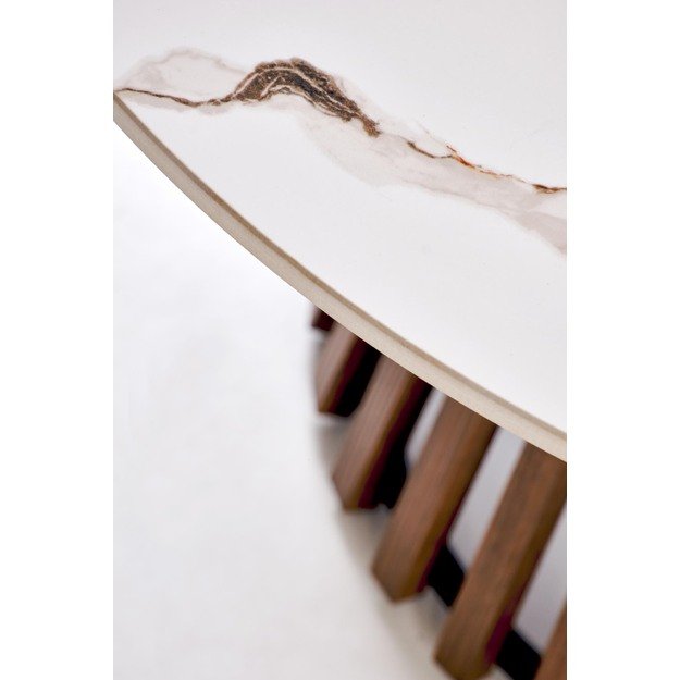 CARINA  c.table beige marble / walnut 9