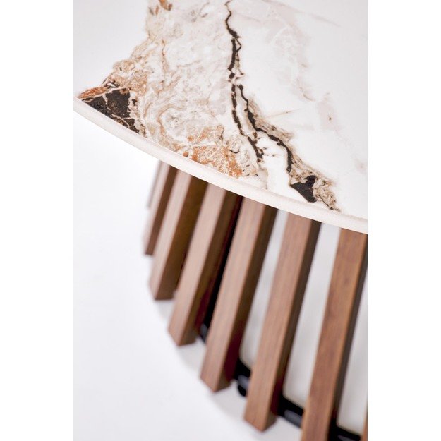 CARINA  c.table beige marble / walnut 7