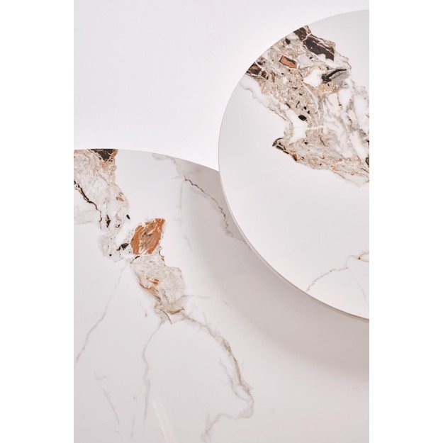CARINA  c.table beige marble / walnut 2