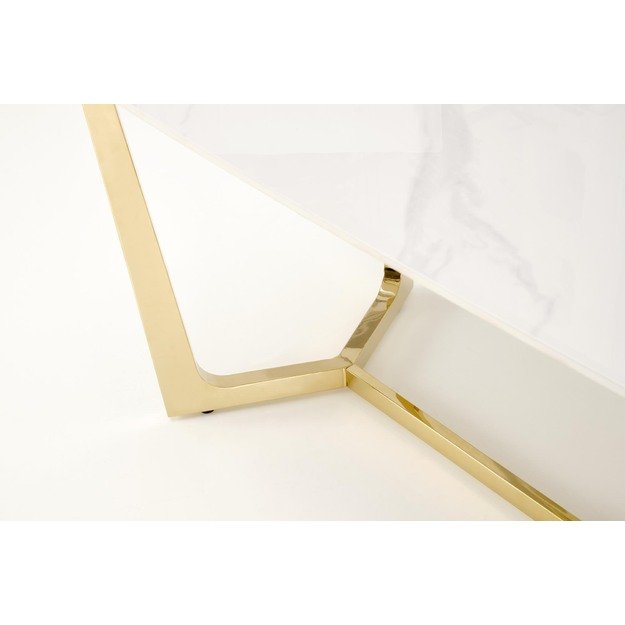 CLEMENTE table, color: top - white marble, legs - gold 14