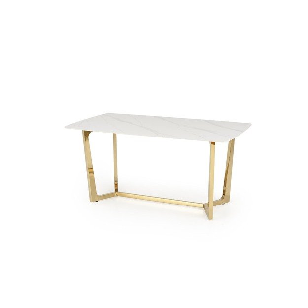 CLEMENTE table, color: top - white marble, legs - gold 3