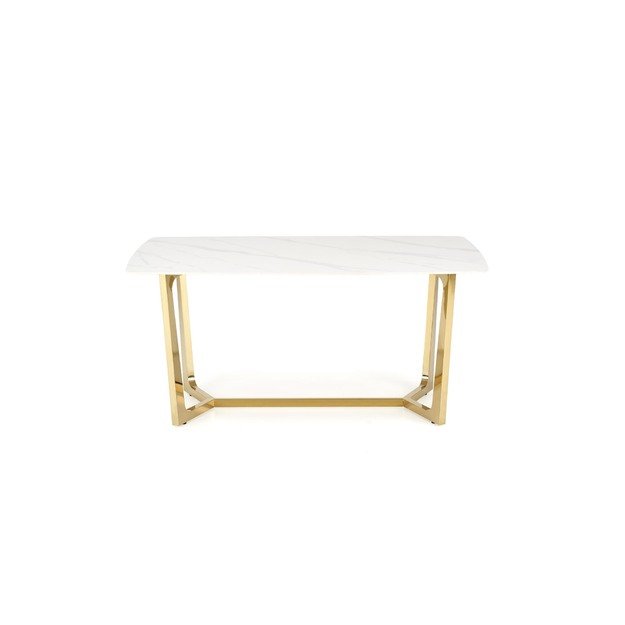 CLEMENTE table, color: top - white marble, legs - gold 2