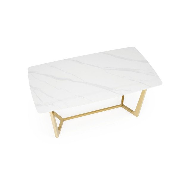 CLEMENTE table, color: top - white marble, legs - gold 17