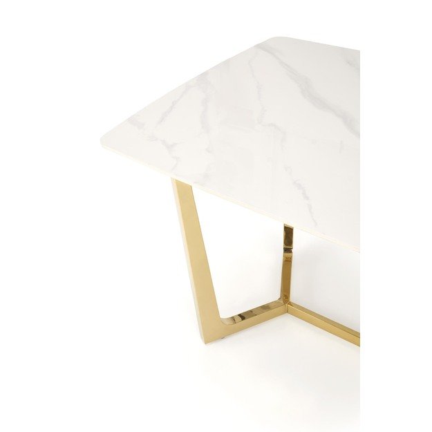 CLEMENTE table, color: top - white marble, legs - gold 12