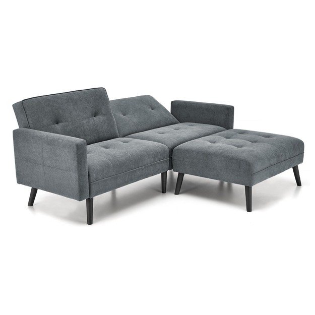 CORNELIUS folding sofa with ottoman, color: grey 7