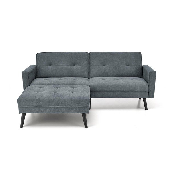 CORNELIUS folding sofa with ottoman, color: grey 1