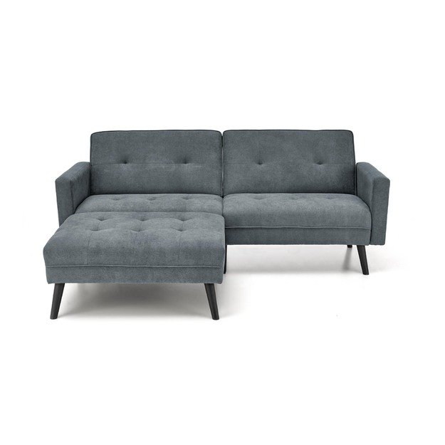 CORNELIUS folding sofa with ottoman, color: grey 13