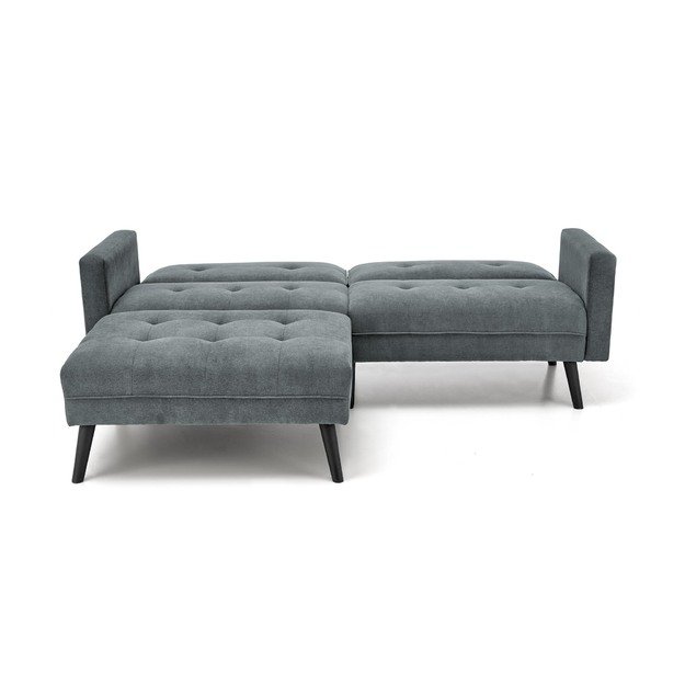 CORNELIUS folding sofa with ottoman, color: grey 2