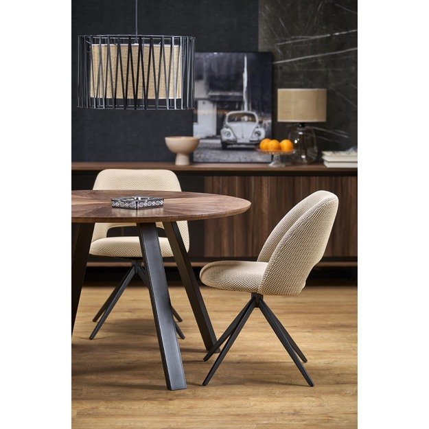 DANILO table walnut/black 6