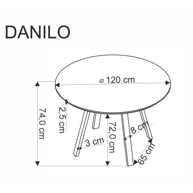 DANILO table walnut/black 18