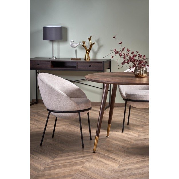 DOMENICO table walnut/gold 4