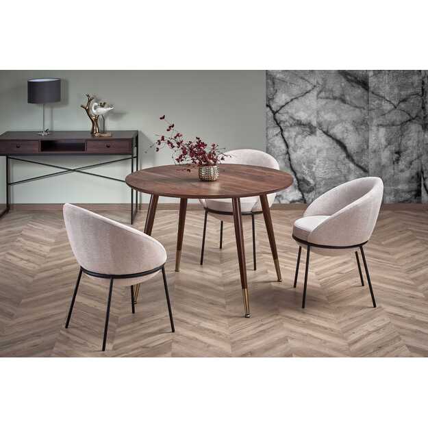 DOMENICO table walnut/gold