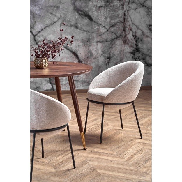 DOMENICO table walnut/gold 16