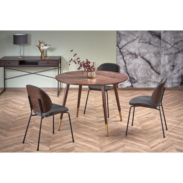 DOMENICO table walnut/gold 1