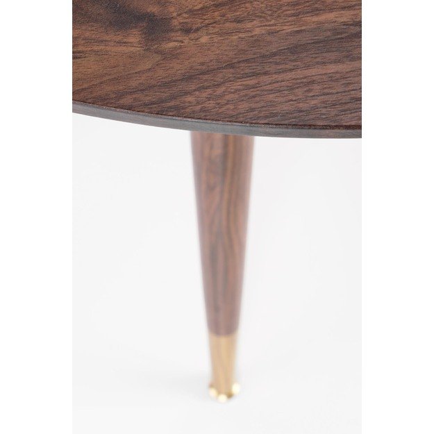 DOMENICO table walnut/gold 24