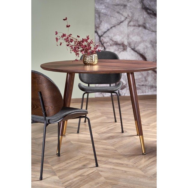 DOMENICO table walnut/gold 2