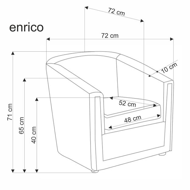 ENRICO leisure chair, green 3