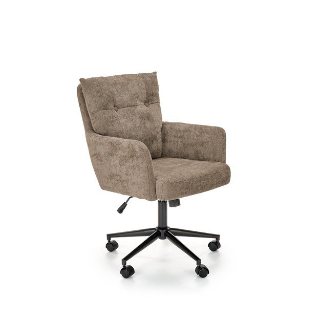 FLORES swivel armchair, light brown