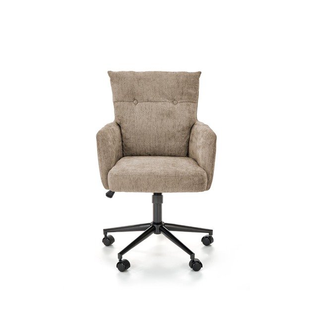 FLORES swivel armchair, light brown 17
