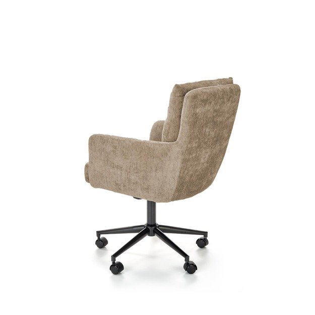 FLORES swivel armchair, light brown 12
