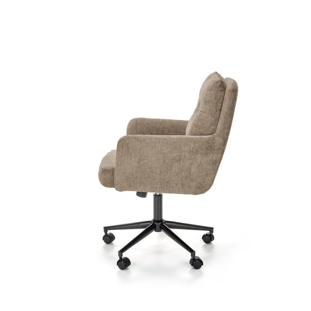 FLORES swivel armchair, light brown 2
