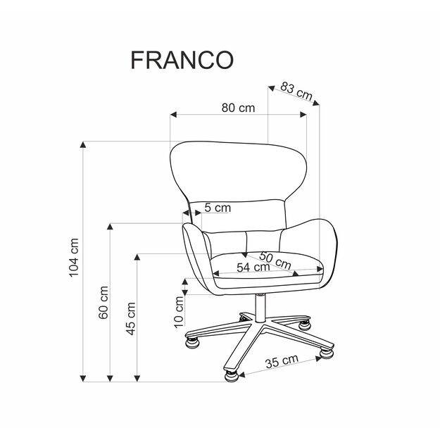 FRANCO leisure chair color: beige 4