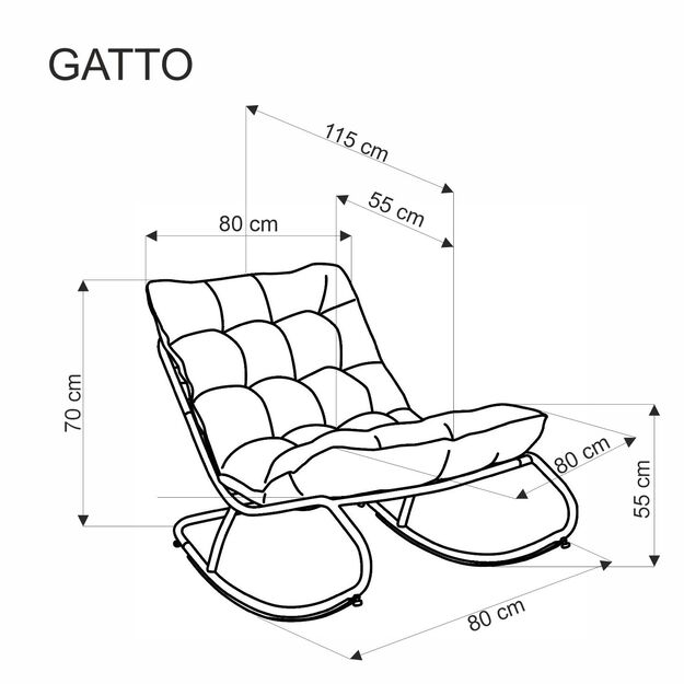 GATTO leisure chair, grey 3