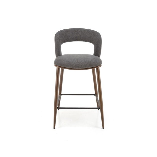 H114 bar stool, grey / walnut 4