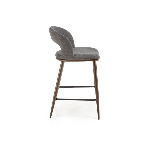 H114 bar stool, grey / walnut 2