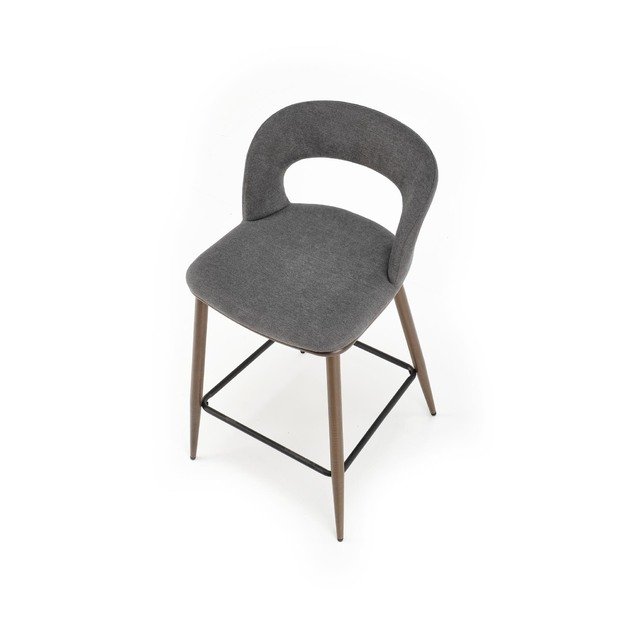 H114 bar stool, grey / walnut 12