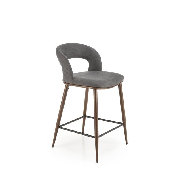 H114 bar stool, grey / walnut