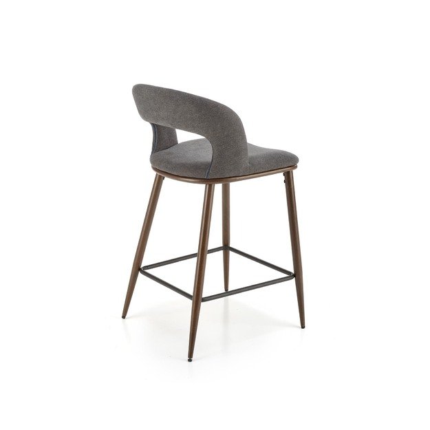 H114 bar stool, grey / walnut 3