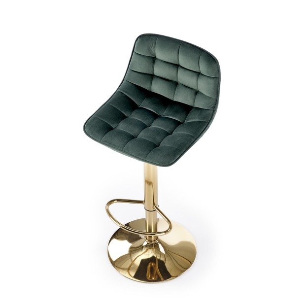 H120 bar stool, gold / dark green 23