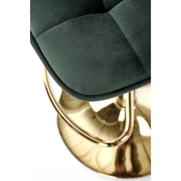 H120 bar stool, gold / dark green 19