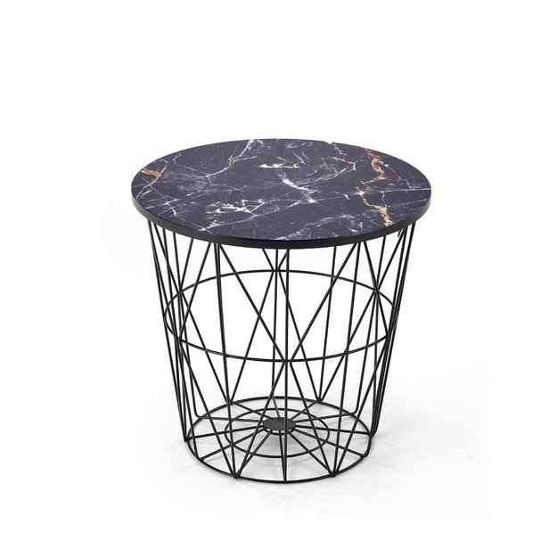 HARISSA_B coffee table, black / black marble 2