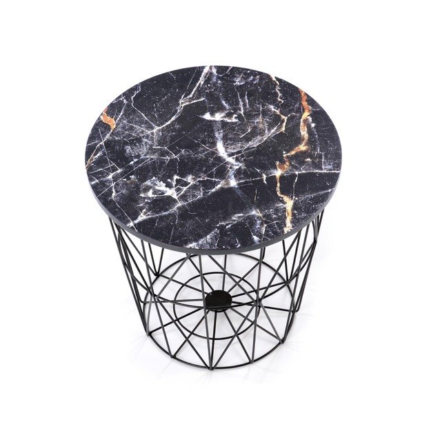 HARISSA_B coffee table, black / black marble 5