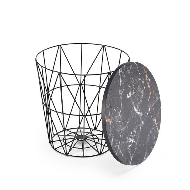 HARISSA_B coffee table, black / black marble 4