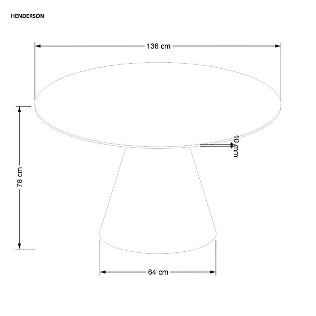 HENDERSON round table, walnut 10