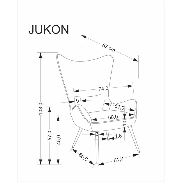 JUKON leisure chair, grey 4